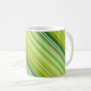Green and Yellow stripes Coffee Mug