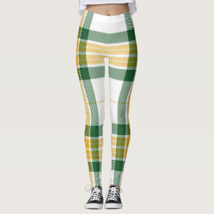 Green and yellow tartan Leggings
