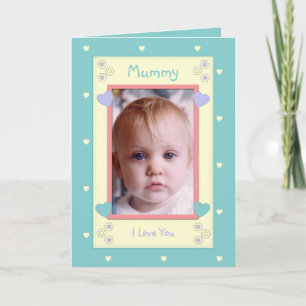 Green and yellow with photo birthday card