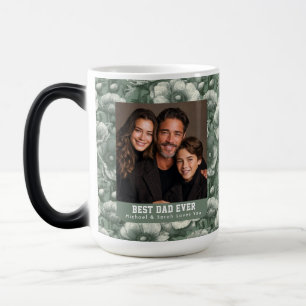 Green Anemones Floral Father Daddy Retro Magic Mug