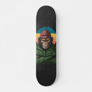 Green Angry Monkey  Skateboard