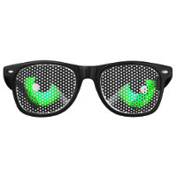 Green Animal Evil Eyes Party Sunglasses