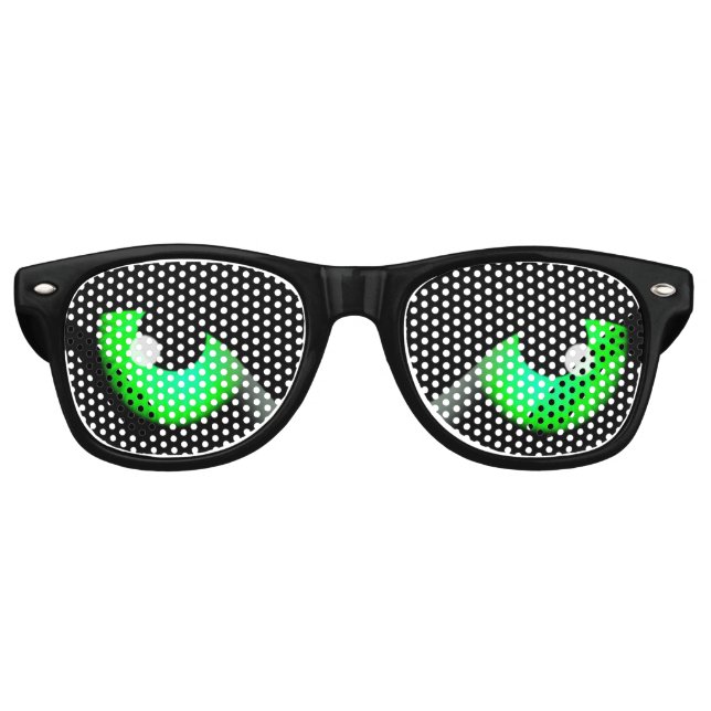 Green Animal Evil Eyes Party Sunglasses (Front)