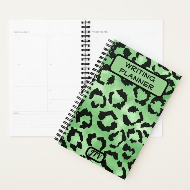 "Green Animal Print Planner (Display)