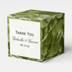 Green Annabelle Hydrangea Floral Wedding Favor Box