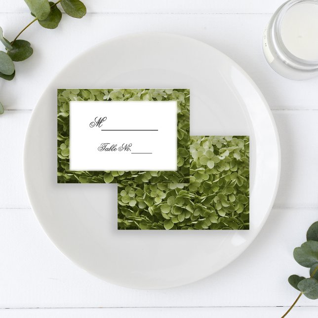 Green Annabelle Hydrangea Mariage Cartes de  (Créateur téléchargé)