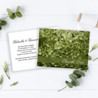 Green Annabelle Hydrangea Wedding Save the Date