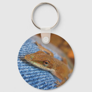 Green Anole Lizard Keychain