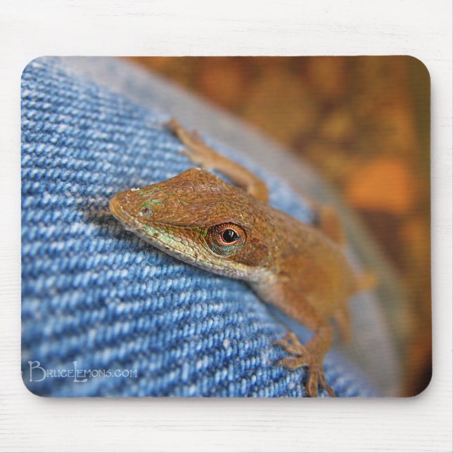 Green Anole Lizard Mouse Pad (Front)