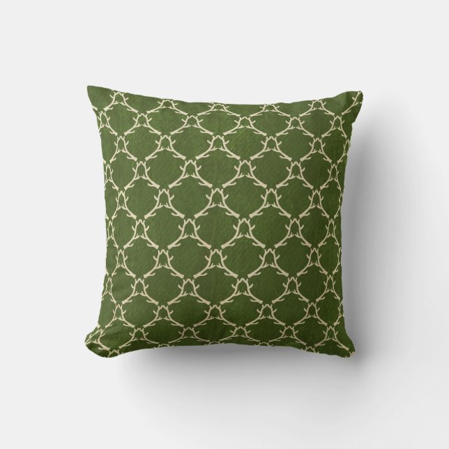 Green Antler Pillow (Front)
