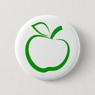 Green Apple 2 Inch Round Button