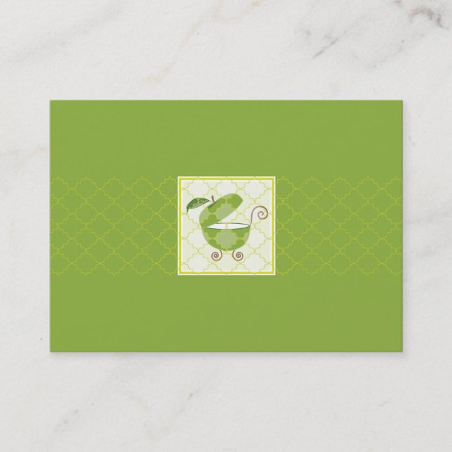 Green Apple Baby Carriage |  Information Card (Front)