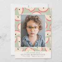 Green Apple Boy Kindergarten Photo Graduation