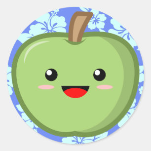 Green Apple Classic Round Sticker