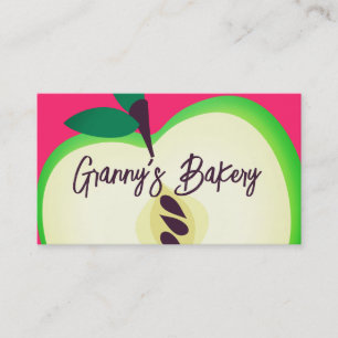 green apple cooking baking culinary fruit business card