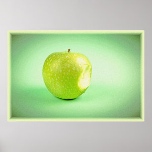 "Green Apple" Cute Photo. Buy Now Poster