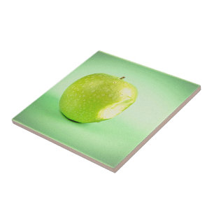 "Green Apple" Cute Photo. Buy Now Tile