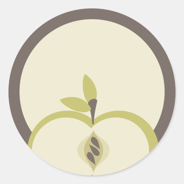 green apple from my kitchen baking gift sticker (Front)