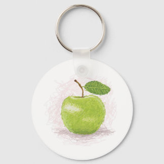 green apple keychain