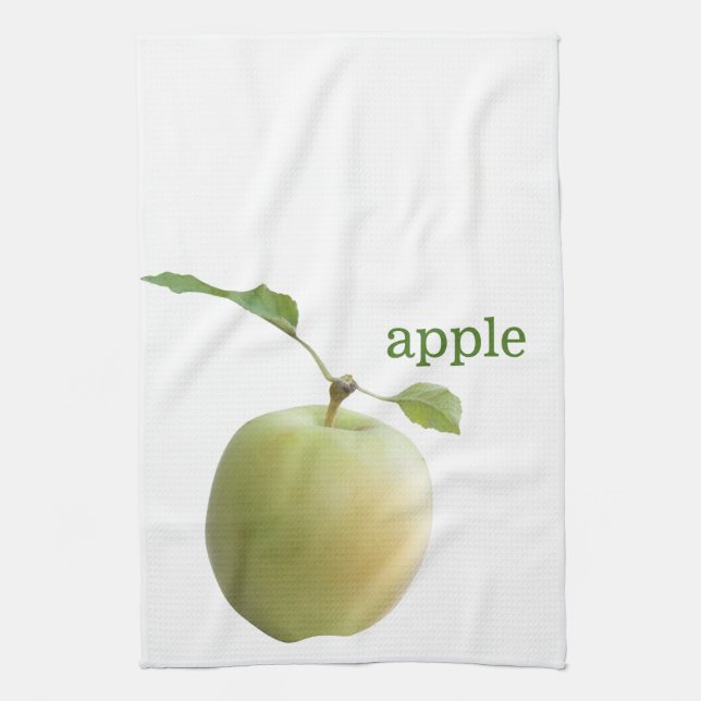 Green apple kitchen towel (Vertical)