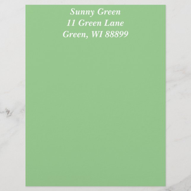 Green Apple Letterhead Template (Front)