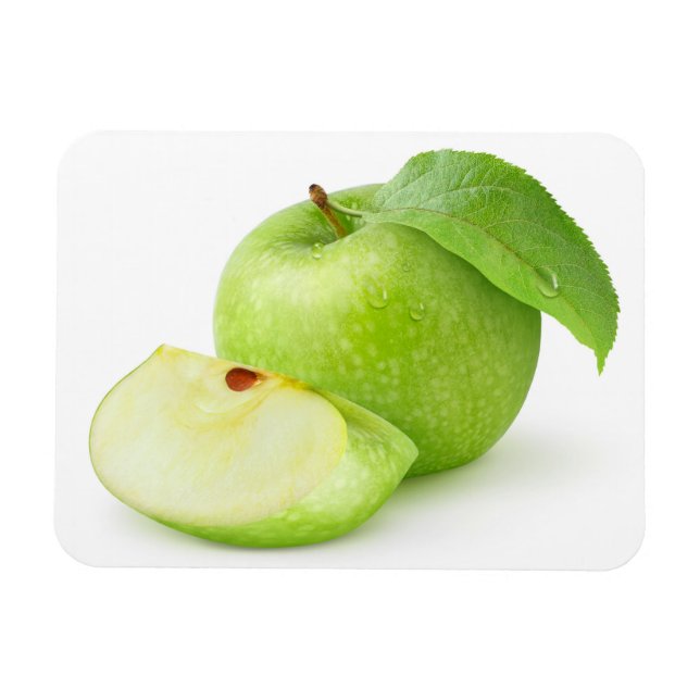 Green apple magnet (Horizontal)