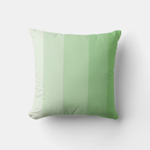 Green Apple Ombre Stripe Throw Pillow