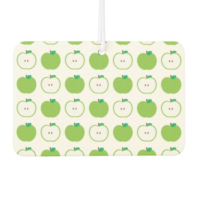 Green Apple Pattern Car Air Freshener (Front)