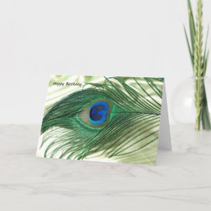 Green Apple Peacock Sill Life Card