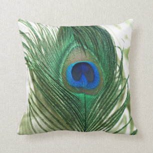 Green Apple Peacock Sill Life Throw Pillow
