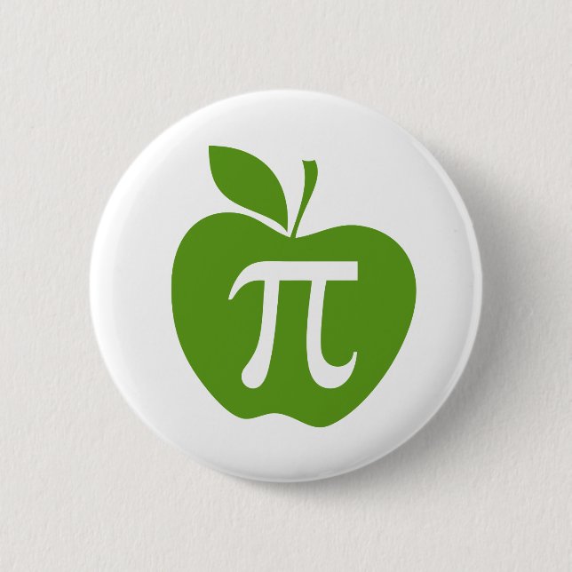 Green Apple Pi 2 Inch Round Button (Front)