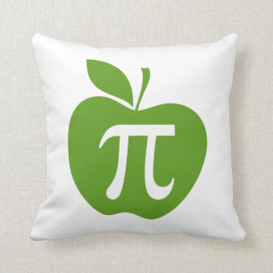Green Apple Pi Throw Pillow