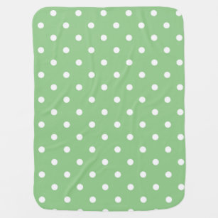 Green Apple Polka Dot Baby Blanket