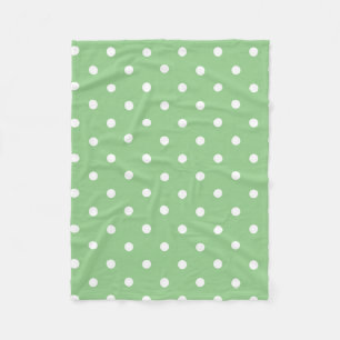 Green Apple Polka Dot Fleece Blanket