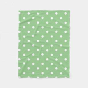 Green Apple Polka Dot Fleece Blanket