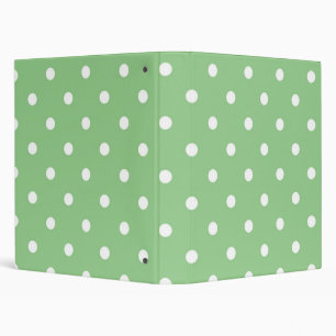 Green Apple Polka Dots Binder