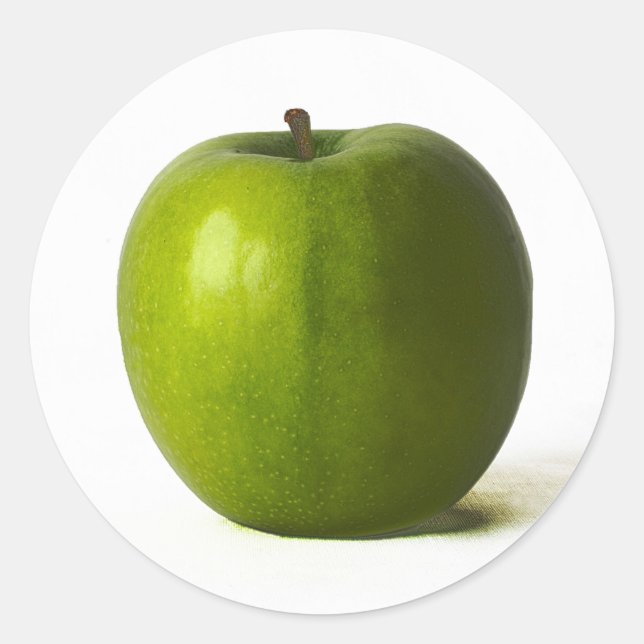 Green Apple stkcna Classic Round Sticker (Front)