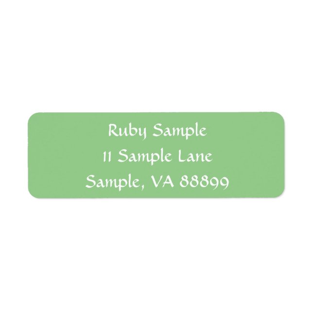Green Apple Template Address Labels (Front)