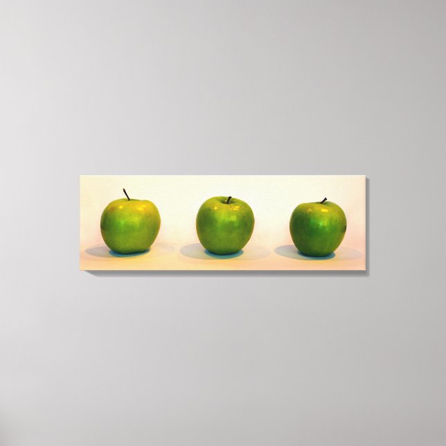Green Apple Trio Canvas Print (Front)