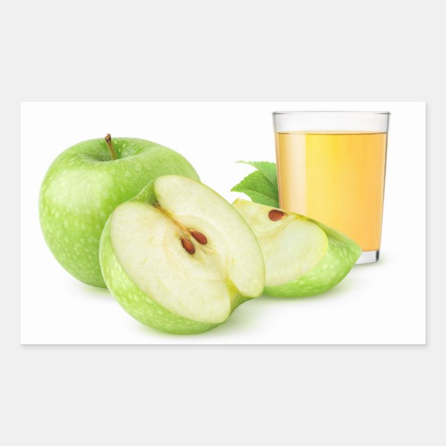 Green apples juice sticker (Front)