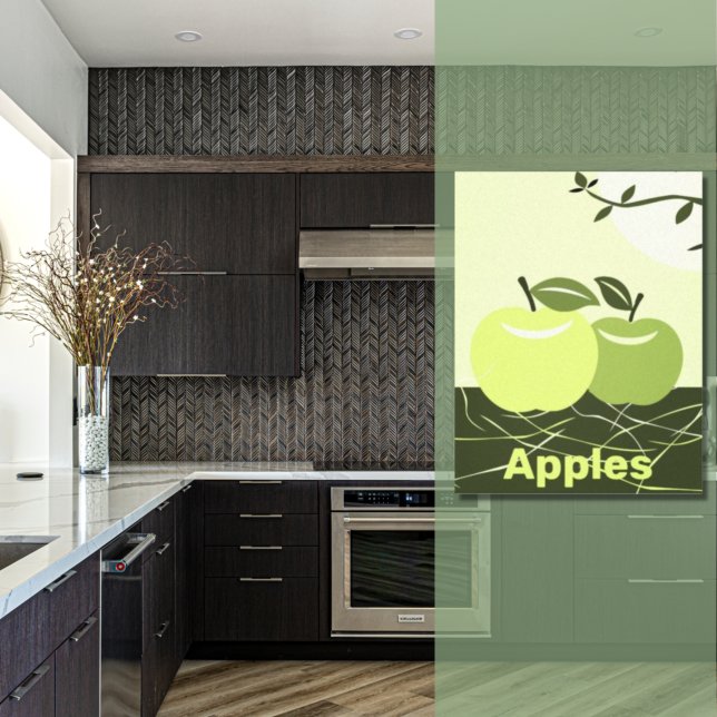 Green Apples Kitchen Wall Decor (Creator Uploaded)