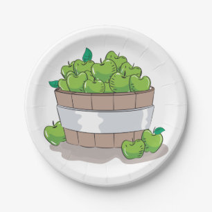 Green Apples Paper Plate