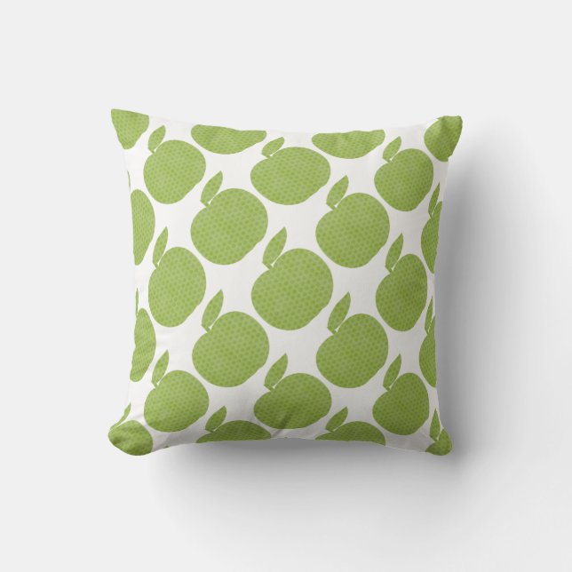 Green Apples Throw Pillow (Front)