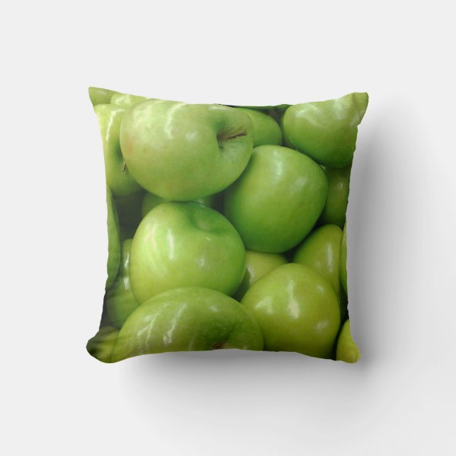 Green Apples Throw Pillow (Front)