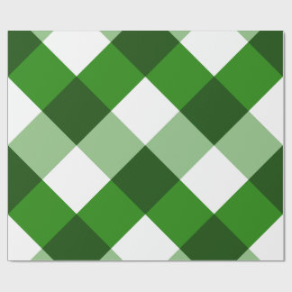 Green Argyle Diamond Pattern Wrapping Paper