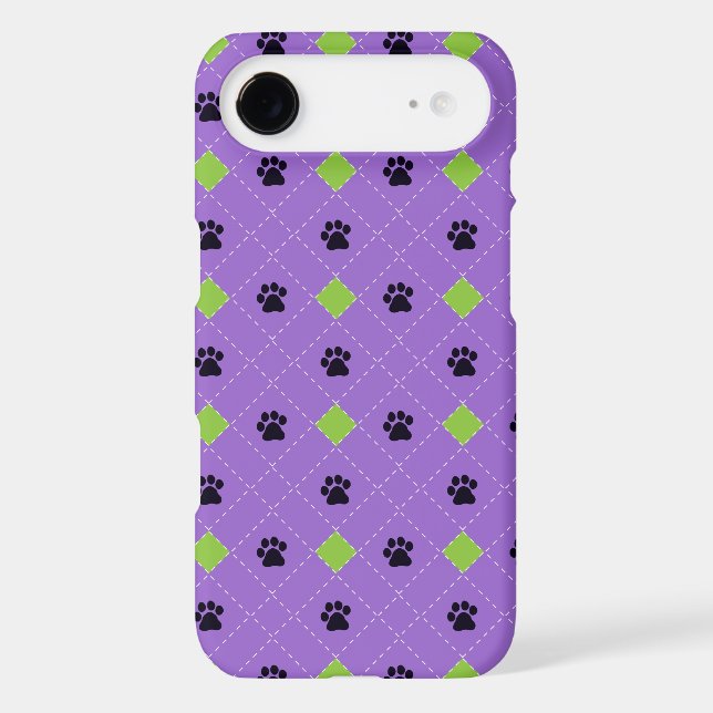 Green Argyle Paw Prints Case-Mate Samsung Galaxy Case (Back)