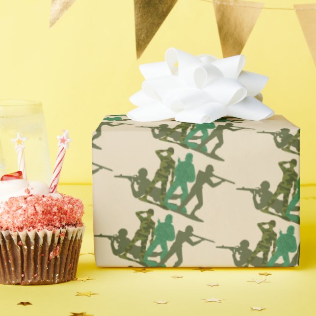 Green Army Action Men Wrapping Paper (Birthday Party)