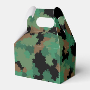 Green Army Jungle Camouflage Pattern Design Favor Box