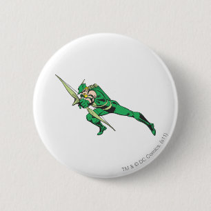 Green Arrow Crouches 2 Inch Round Button