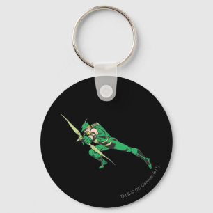 Green Arrow Crouches Keychain